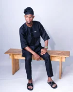 Black 2/4 Sleeves Buba and Sokoto
